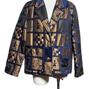 Expose Jacket Chenille Blazer Tapestry Blazer Patchwork Size Medium
